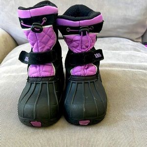 Black/Purple Totes Rain and Snow Boots
